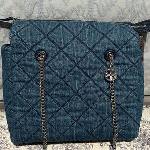 Tory Burch Willa Quilted Denim Bag